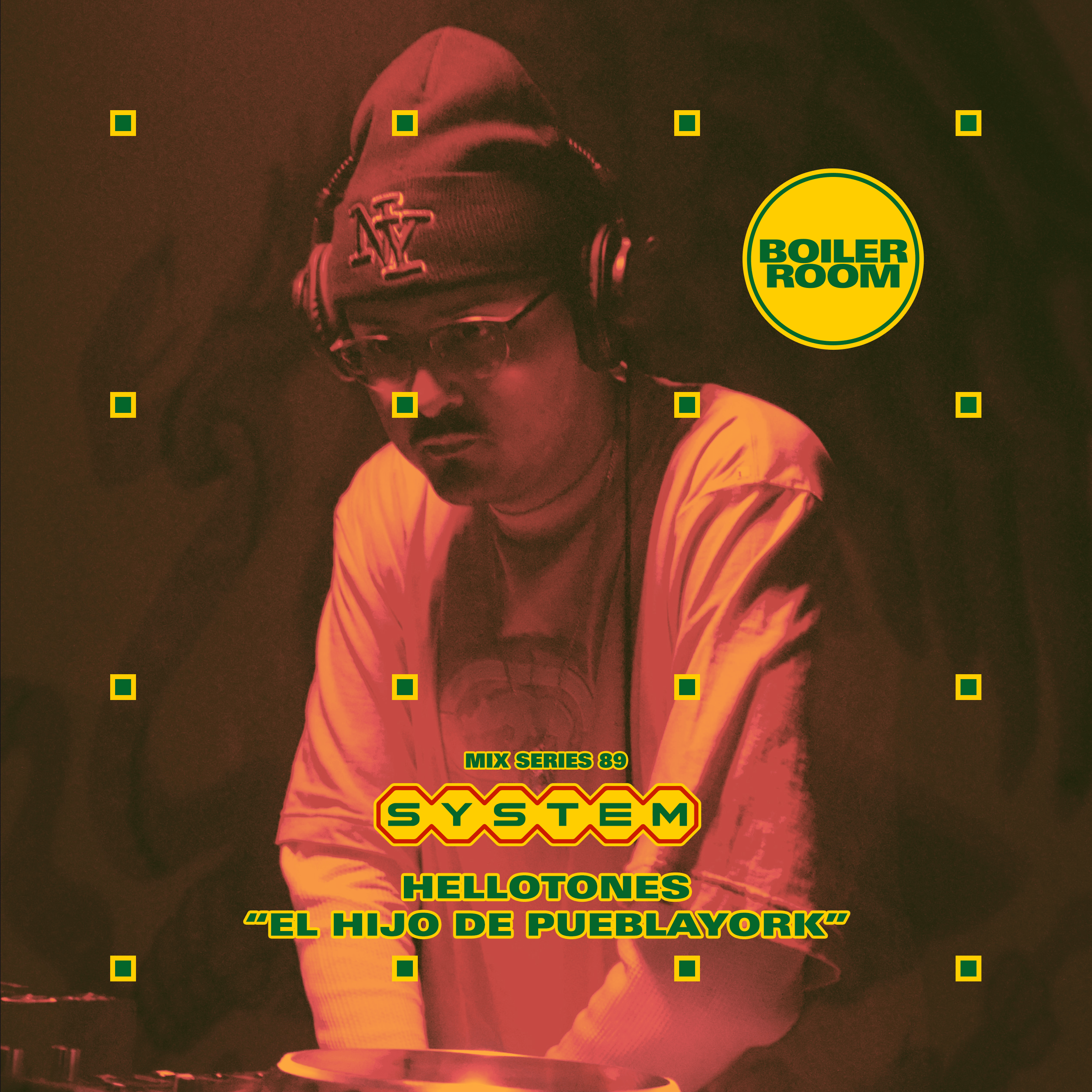 Flyer for event SYSTEM Mix 089: hellotones “El Hijo de PueblaYork”.