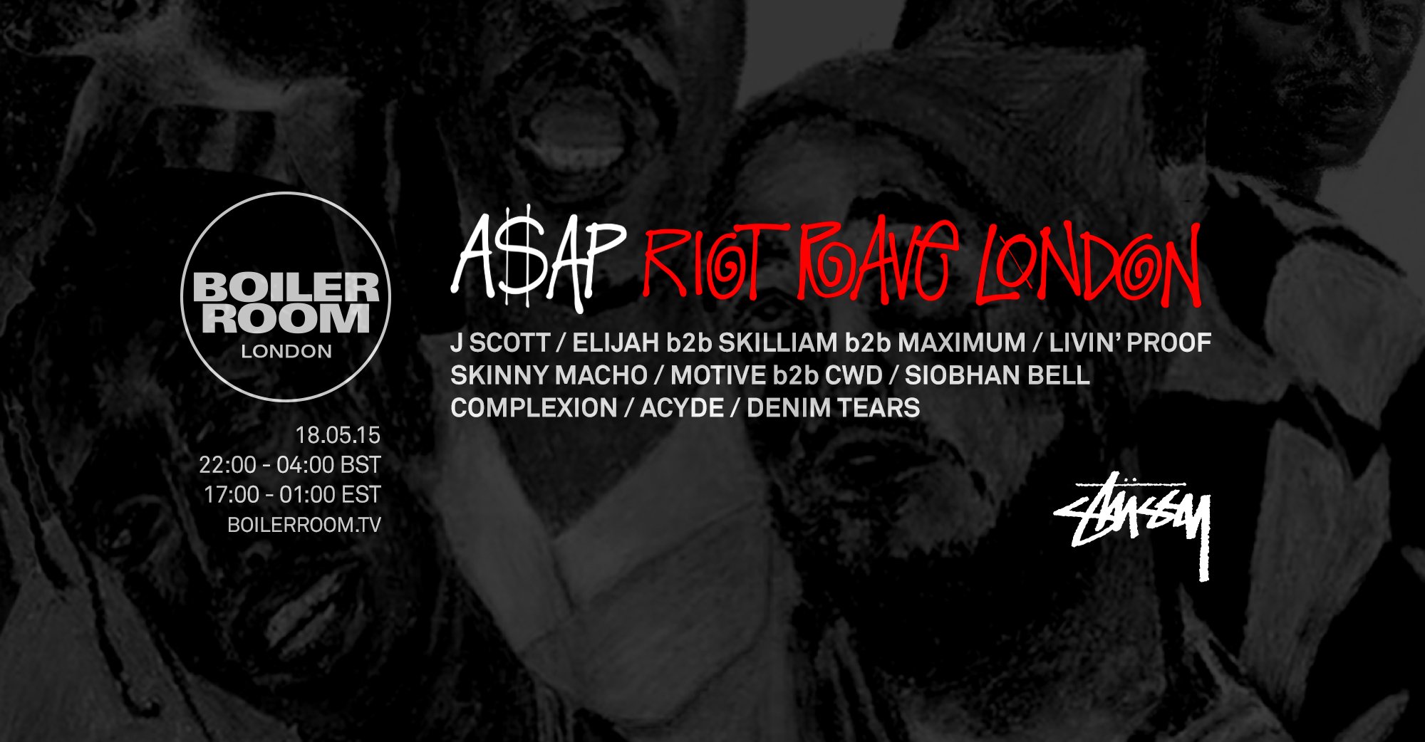 A$AP Riot Rave London flyer