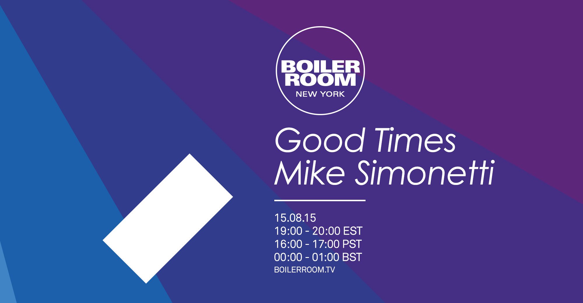 Good Times: Mike Simonetti flyer