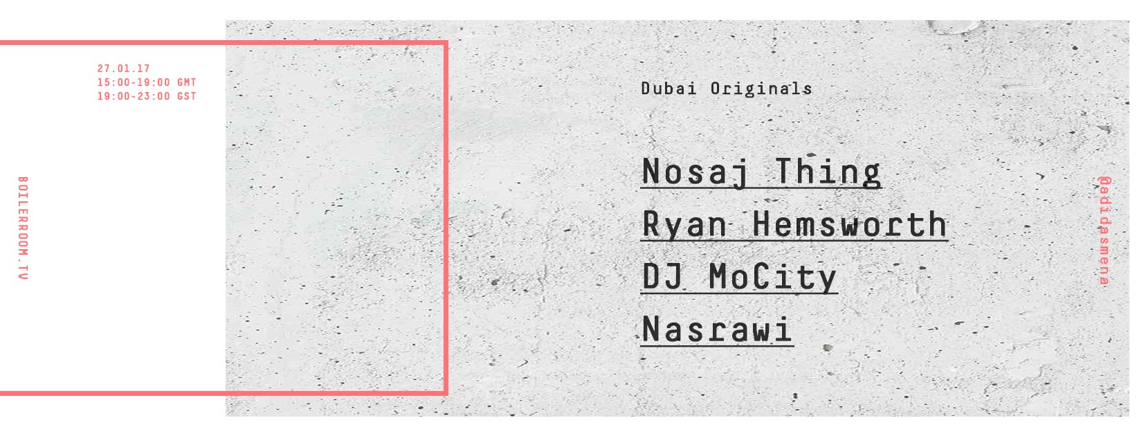 Boiler Room & adidas Originals: Dubai Originals flyer