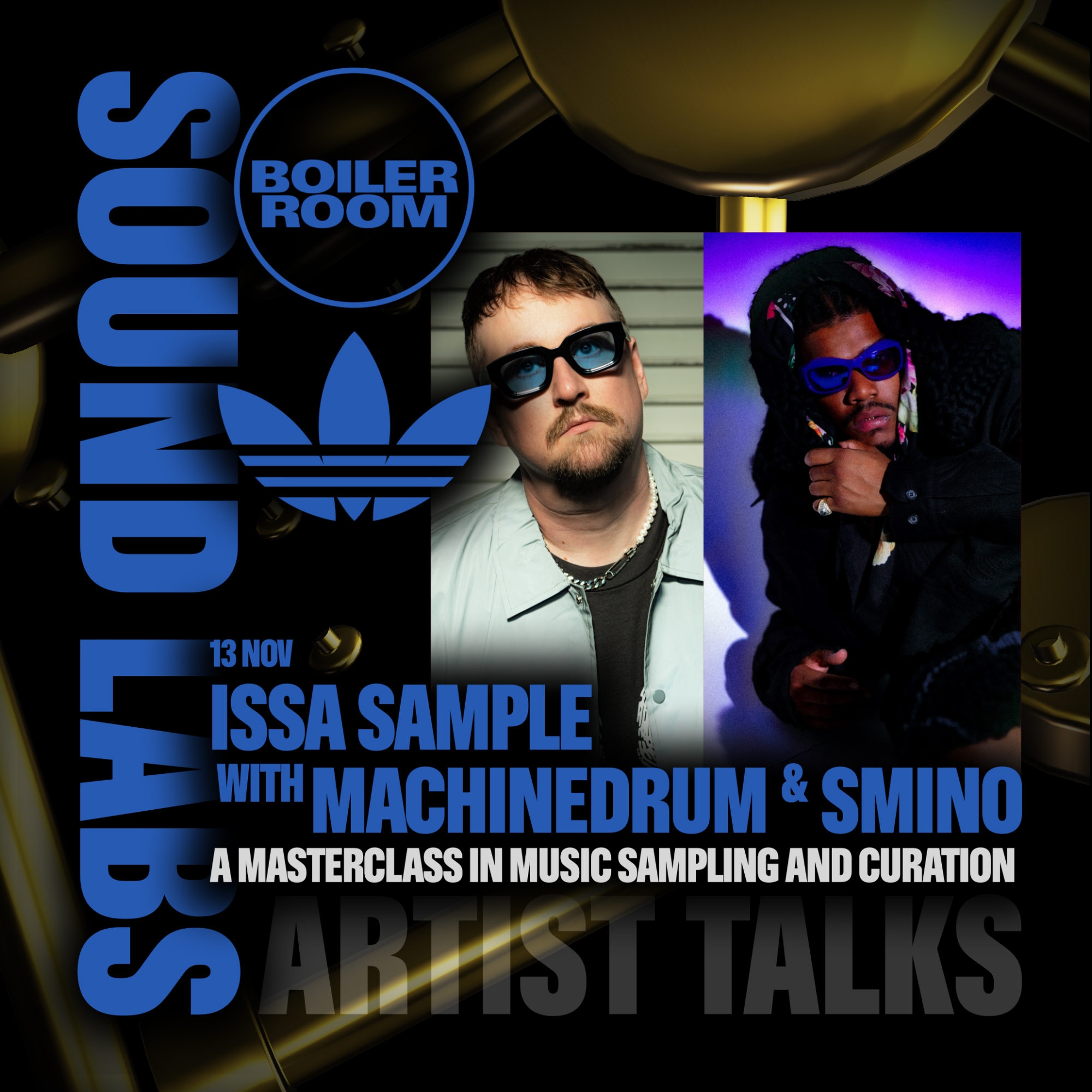adidas DTLA: Sound Labs | Machinedrum & Smino flyer
