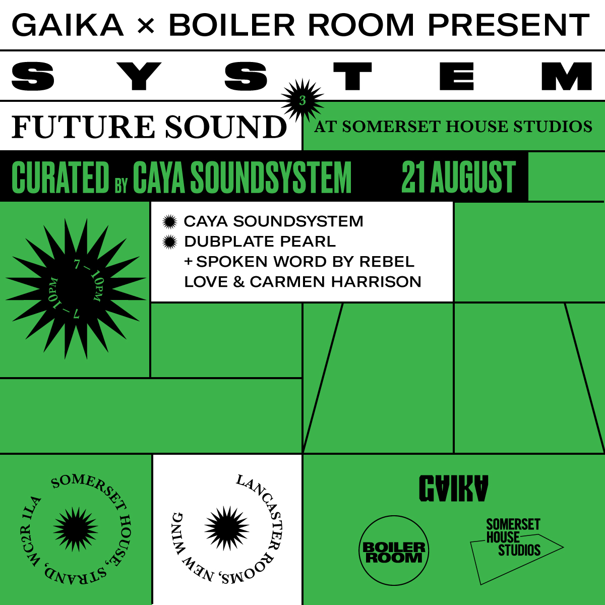 SYSTEM FUTURE SOUND: CAYA SOUNDSYSTEM flyer