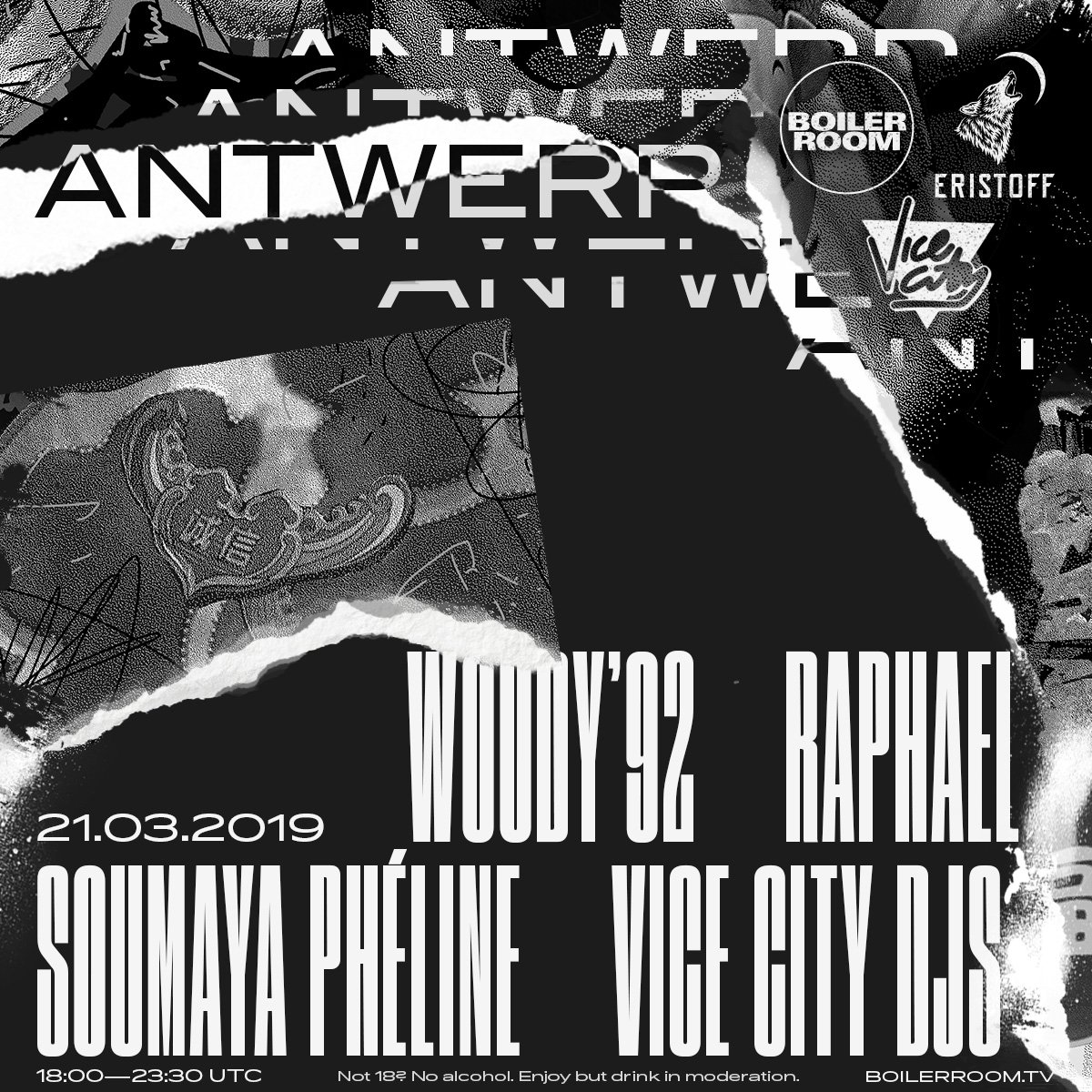 Boiler Room x Eristoff x Vice City: Antwerp flyer