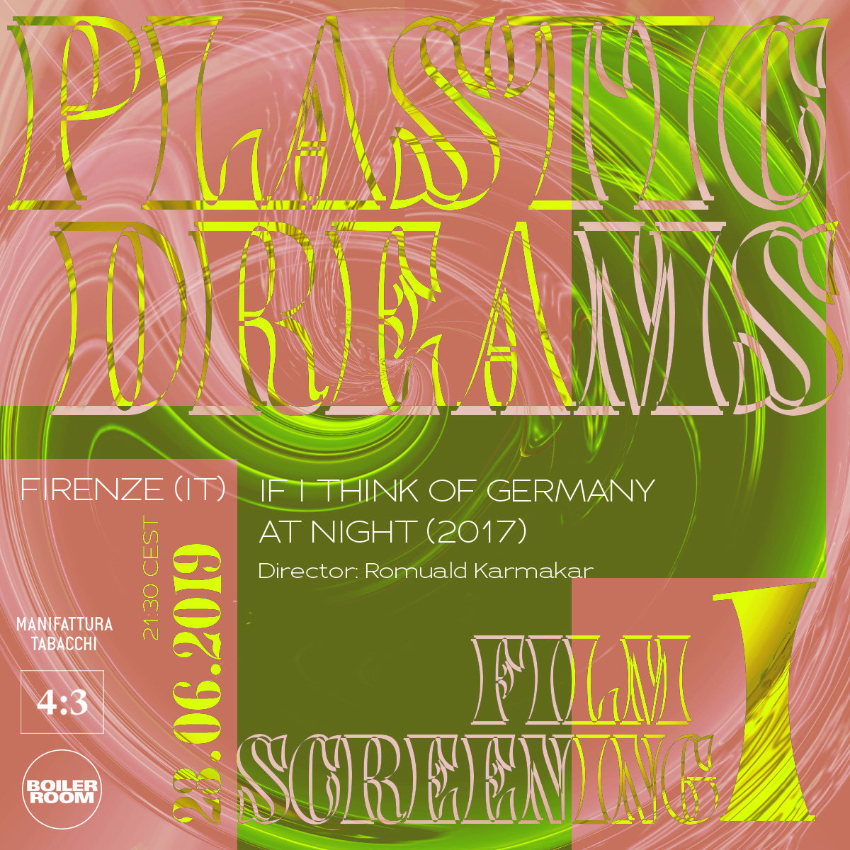 Plastic Dreams: 'If I Think of Germany At Night' Screening flyer