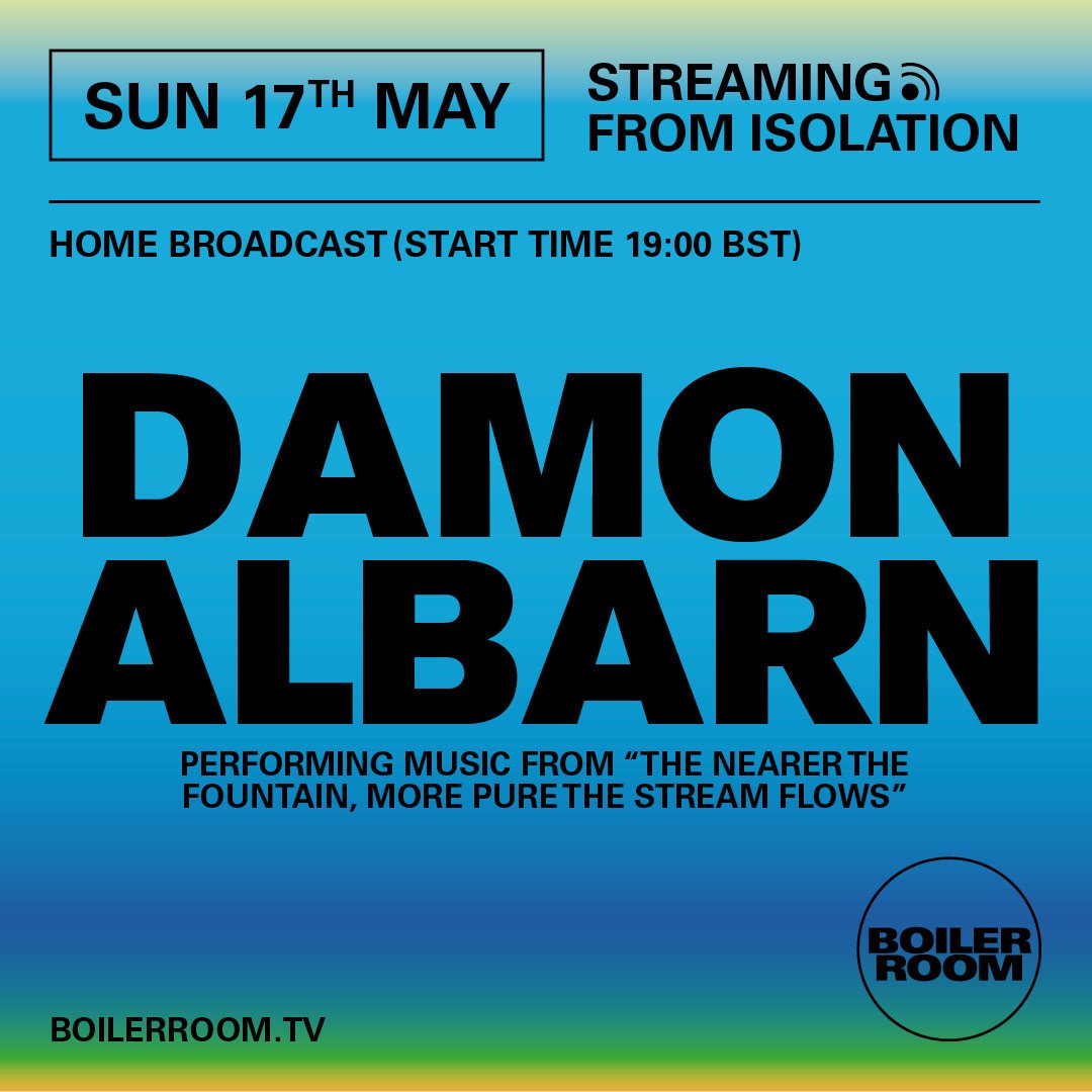 Streaming From Isolation with Damon Albarn flyer