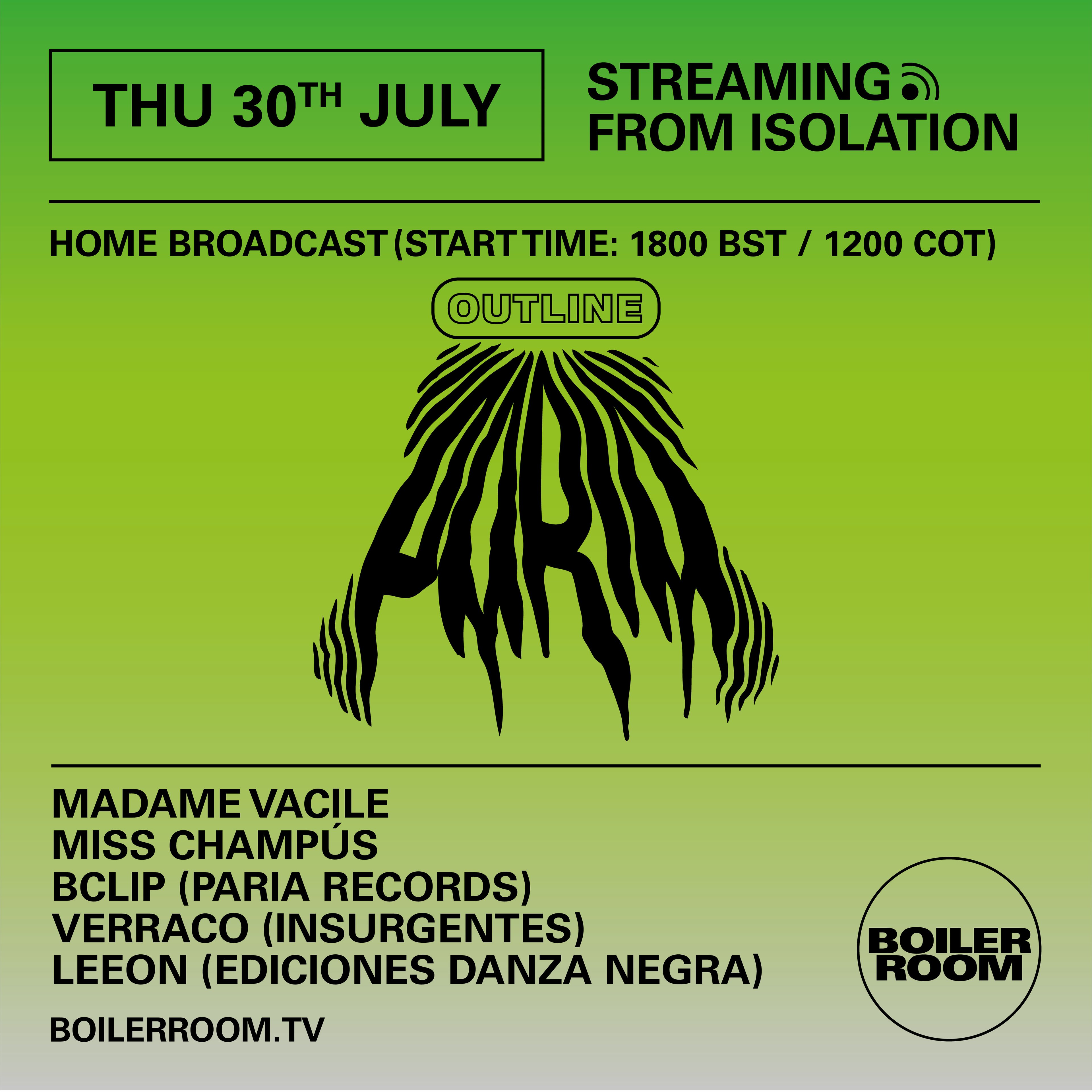 Streaming From Isolation with Paria Records flyer