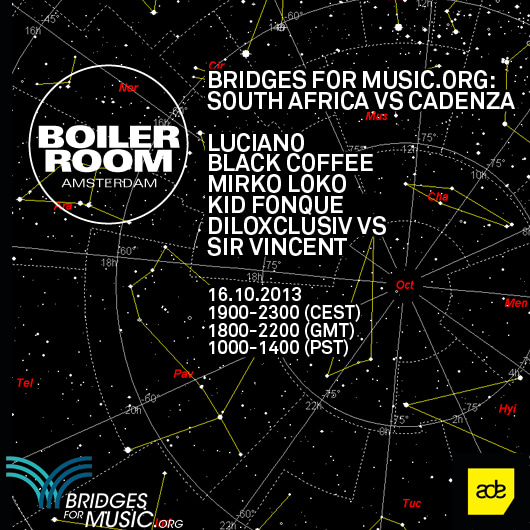 Flyer for event Bridges For Music.Org: South Africa vs Cadenza.