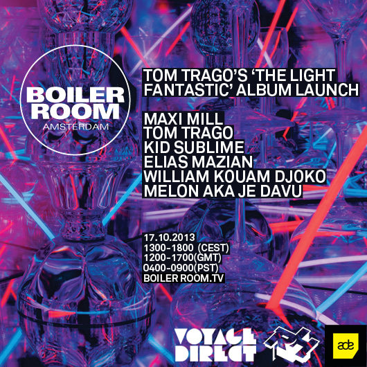 Flyer for event Tom Trago's 'The Light Fantastic' Album Launch.