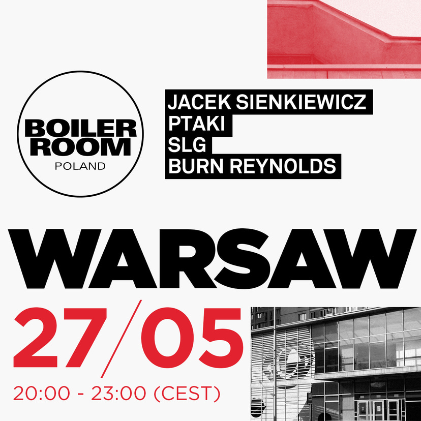 Flyer for event Poland: Jacek Sienkiewicz, Ptaki, SLG, Burn Reynolds.