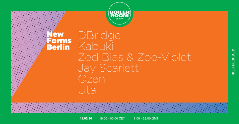 Flyer for event New Forms Berlin: DBridge, Kabuki & friends.