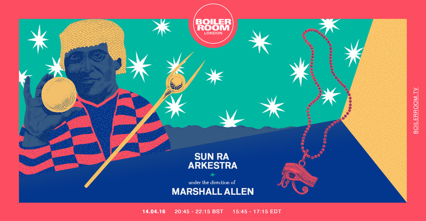 Flyer for event London: The Sun Ra Arkestra.