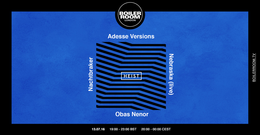 Flyer for event London: Heist Recordings Takeover.