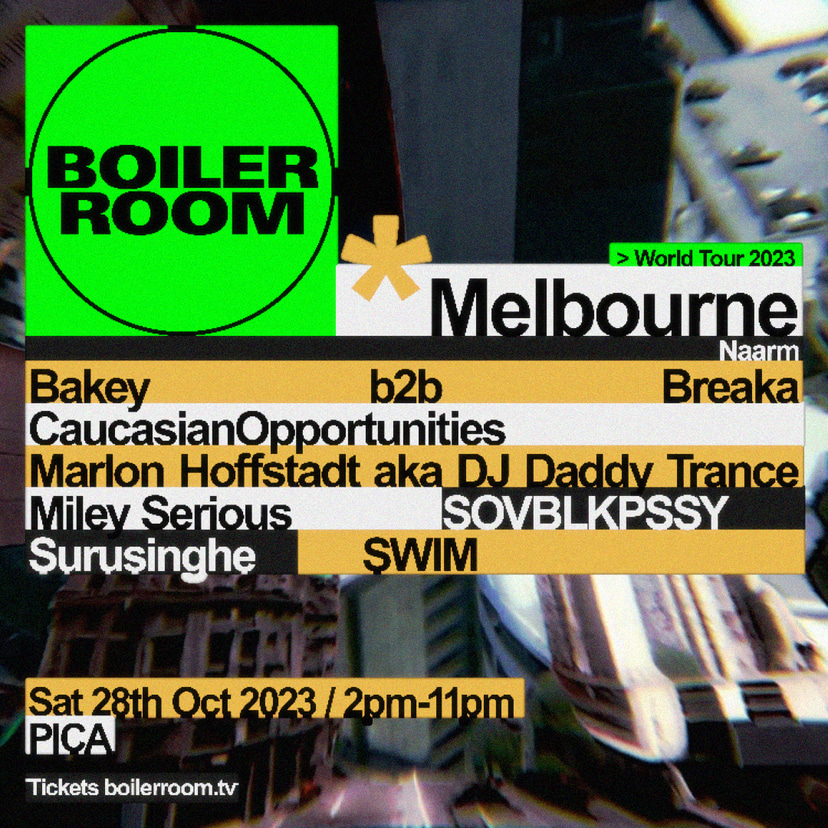 Flyer for event Melbourne | Saturday.