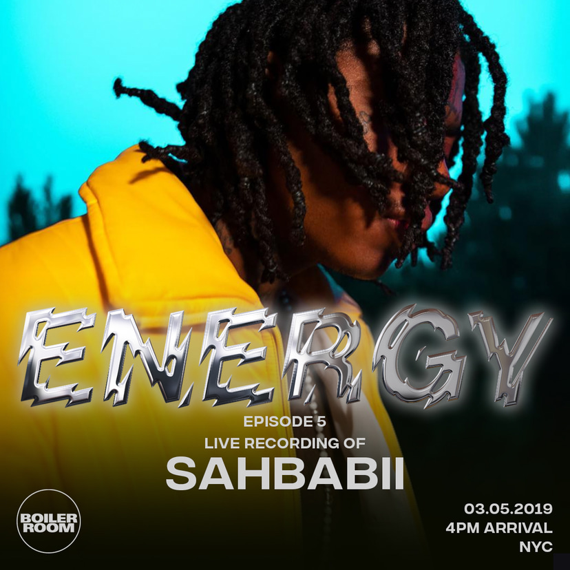 Flyer for event Energy: Sahbabii.