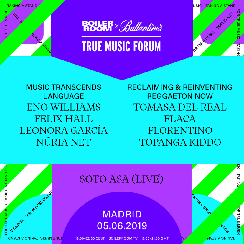 Flyer for event THE BOILER ROOM X BALLANTINE'S TRUE MUSIC FORUM: MADRID 2019.